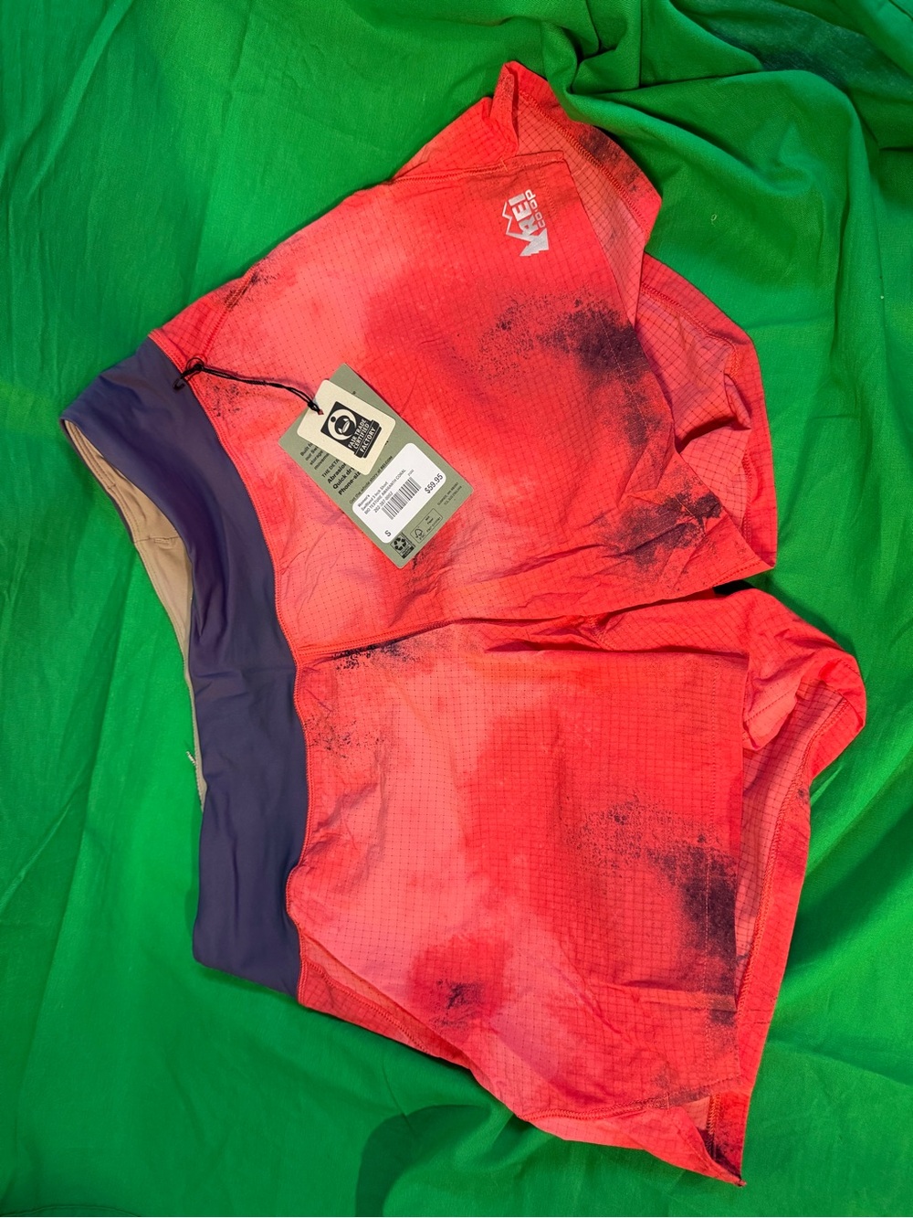 REI Coral Red Shorts with Zippered pocket in Waistband NWT